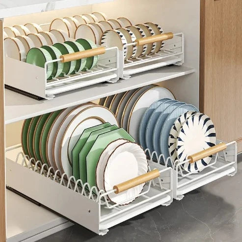 Pull-Out Dish Rack: Maximize Kitchen Storage