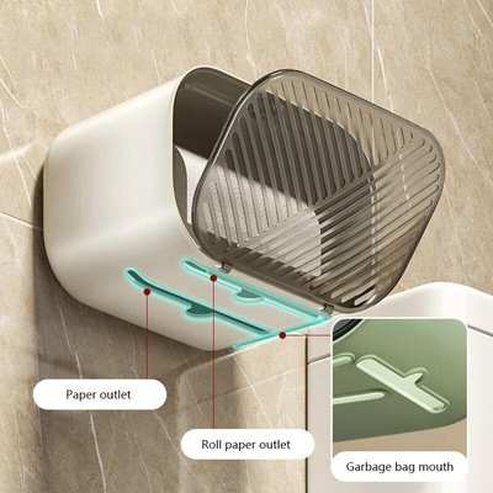 Punch-Free Wall Mounted Toilet Paper Holder