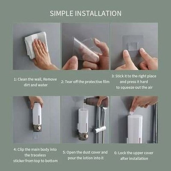 Push-button wall-mounted liquid soap dispenser