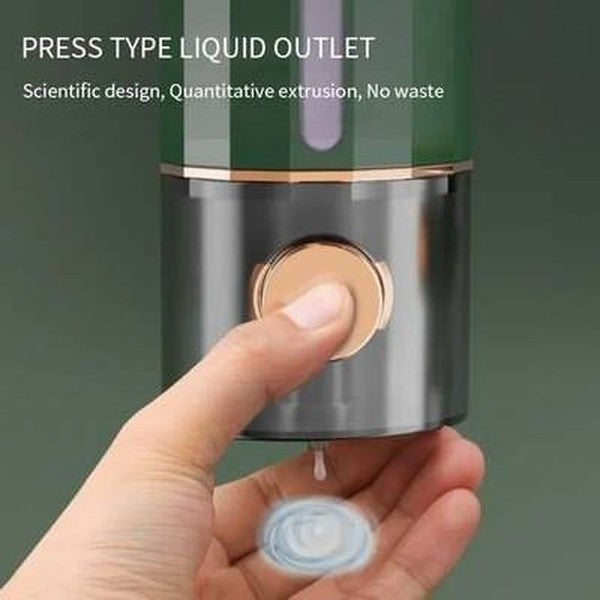 Push-button wall-mounted liquid soap dispenser