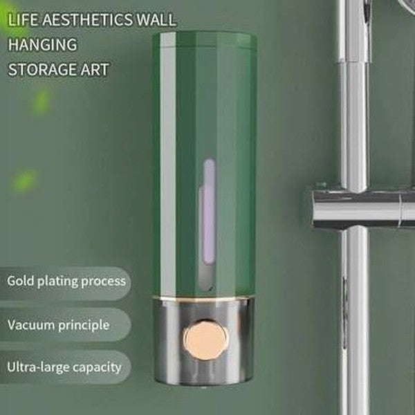 Push-button wall-mounted liquid soap dispenser
