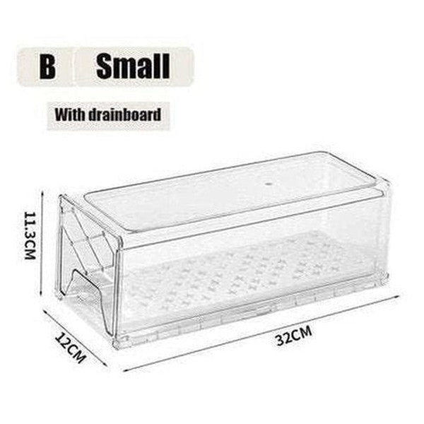 Refrigerator Drawer Organizer Bins with Pull-out Drawer