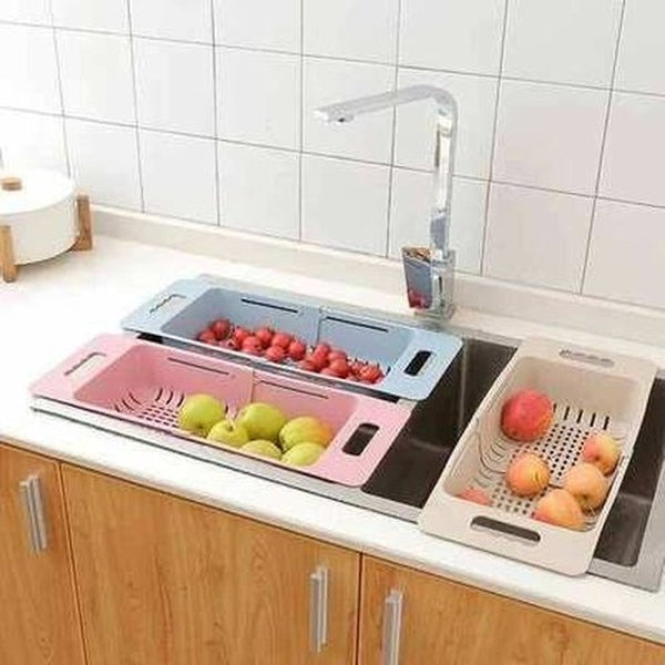 Retractable Drain Basket Dish Drainer