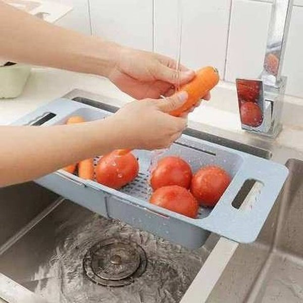 Retractable Drain Basket Dish Drainer