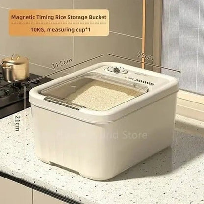 Rice Storage Box with Built-In Dispenser