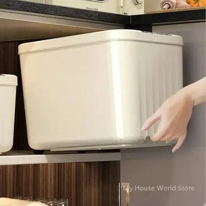 Rice Storage Box with Built-In Dispenser