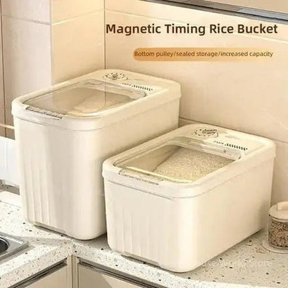 Rice Storage Box with Built-In Dispenser