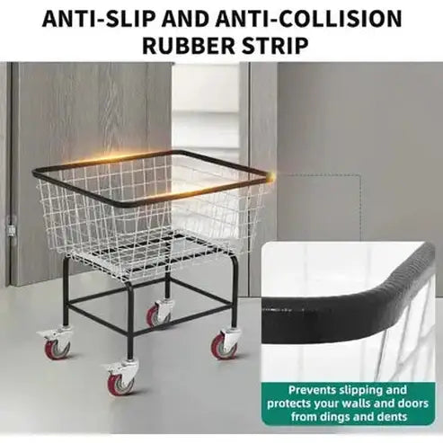 Rolling Wire Laundry Cart