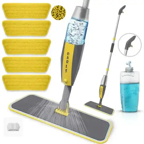 Rotating Cleaning Spray Microfiber Mop