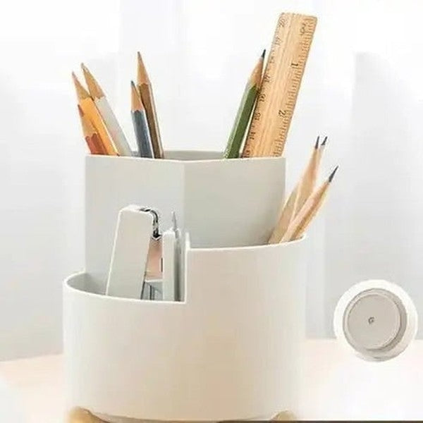 Rotating Desktop Makeup Brushes Organizer Box