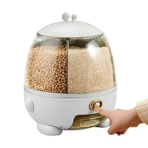 Cartoon Rotating Food Dispenser Rice Storage Container Rice Bucket Rice Storage Tank For Dry Food Fruit Storage Box. Food Storage. Type: Food Storage Containers.