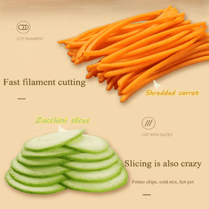 Rotary Kitchen Slicer: Eco-Friendly Multi-Function PP Slicer with CIQ Certification