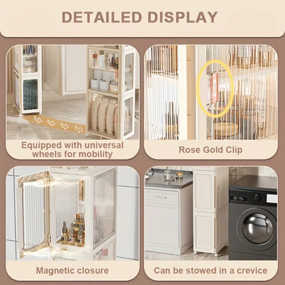 Crevice Cabinet Seam Organizer Cabinet, Bathroom Storage Rack