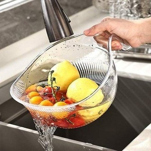 Strainer bowl for washing rice and vegetables