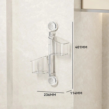 Suction Cup Rotating Organiser, Kitchen Wall Mounted Onion Ginger Garlic Storage Box