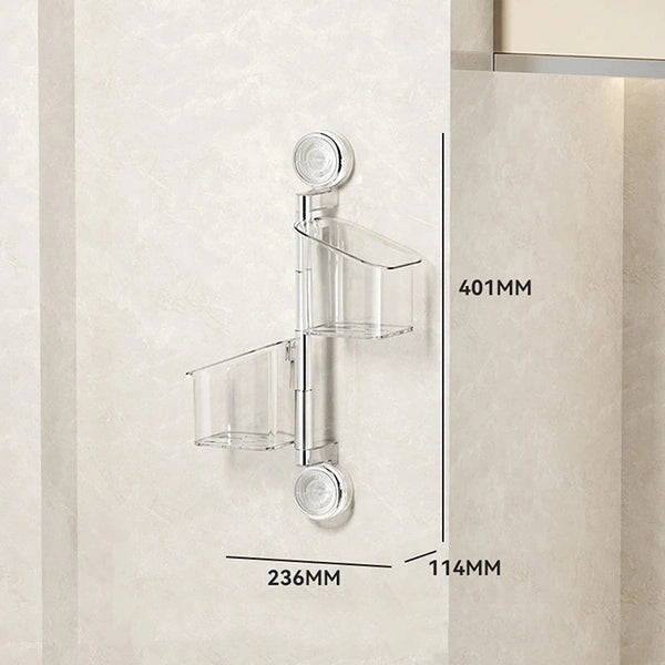 Suction Cup Rotating Organiser, Kitchen Wall Mounted Onion Ginger Garlic Storage Box