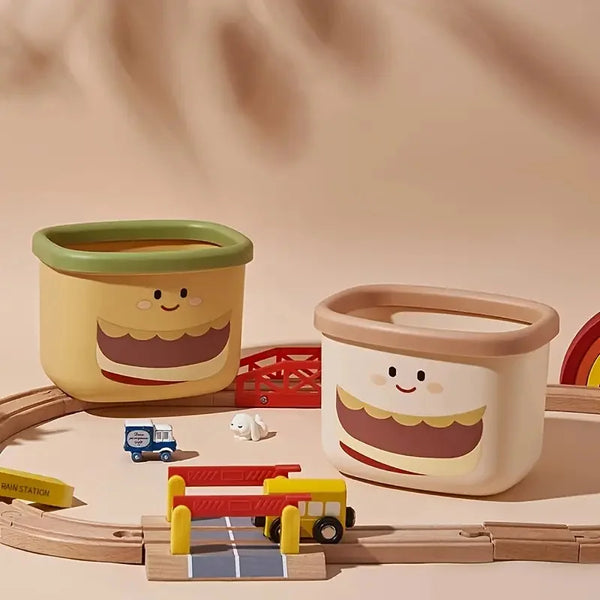 Chic Hamburger-Shaped Mini Trash Can - Cute Desktop Waste Bin