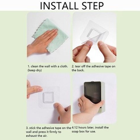 Wall Mounted Flap Type Luxury Lightweight Soap Box Punch-Free Bathroom Storage Rack Portable Soap Dish with Detachable Drawer