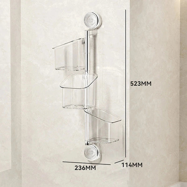 Suction Cup Rotating Organiser, Kitchen Wall Mounted Onion Ginger Garlic Storage Box