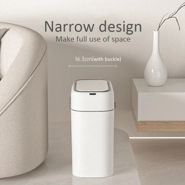 Automatic Sensor Trash Can with Lid for Bathroom, Trash Bin, Toilet Paper Basket
