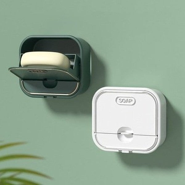 Wall-mounted Drain Soap Box Creative Flip-top Type Soap Boxes Multifunctional Drawer Soap Dish Rack. Bathroom Accessories. Type: Soap Dishes & Holders.