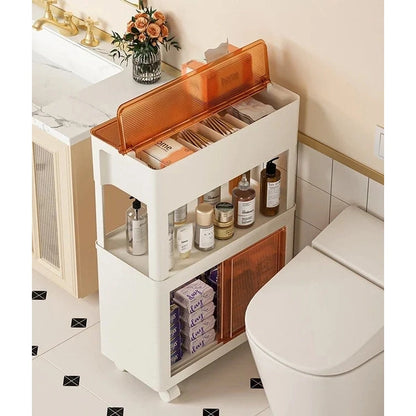 Tier Kitchen Basket Rolling Cart, Utility Cart on Wheels