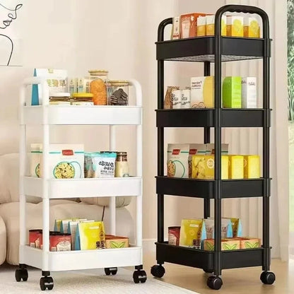 Multi-Layer Trolley Rack, Trolley Organizer, Mobile Bathroom Storage