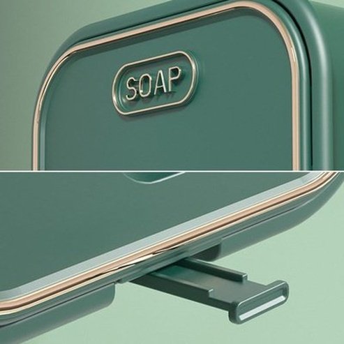 Wall-mounted Drain Soap Box Creative Flip-top Type Soap Boxes Multifunctional Drawer Soap Dish Rack. Bathroom Accessories. Type: Soap Dishes & Holders.