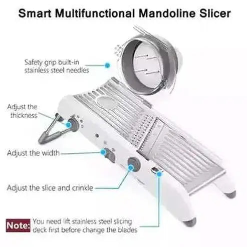 18 Types Adjustable Mandoline Slicer Stainless Steel