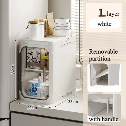 Movable Multilayer PP Rolling Cart Storage Organizer, Storage Rack Cart Shelf