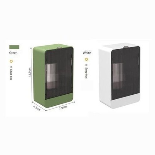 Wall Mounted Flap Type Luxury Lightweight Soap Box Punch-Free Bathroom Storage Rack Portable Soap Dish with Detachable Drawer