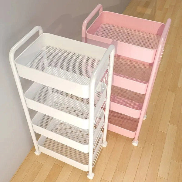 Mobile Rolling Storage Cart with Wheels - Multi-Layer Shelf for Kitchen, Bathroom, Bedroom