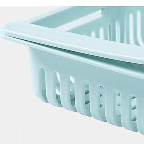 Expandable Food Organizer Basket For Refrigerator Shelf 