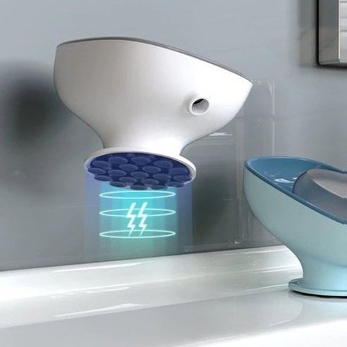 Soap Dish Drainer Suction Cup Soap Holder Bathroom Shower Soap Tray Sponge Storage Container Box. Bathroom Accessories. Type: Soap Dishes and Holders.