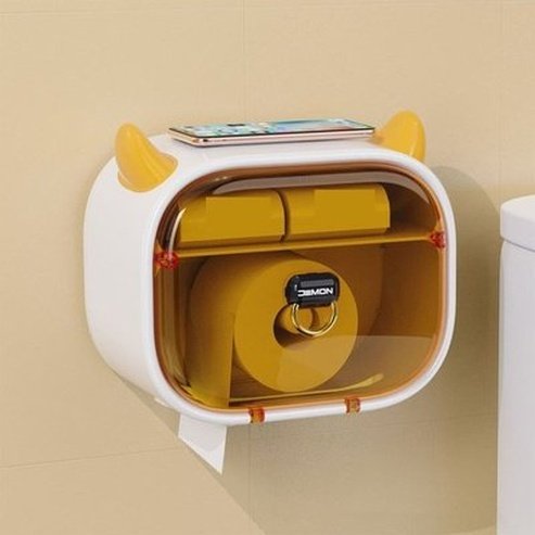 Little Devil Shape Toilet Paper Holder Wall-Hanging Tissue Box Bathroom Shelf Punch-Free Paper Towel Dispenser. Bathroom Accessories. Type: Toilet Paper Holders.