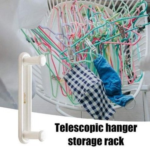 3 Gear Adhesive Stretchable Clothes Hanger Organizer