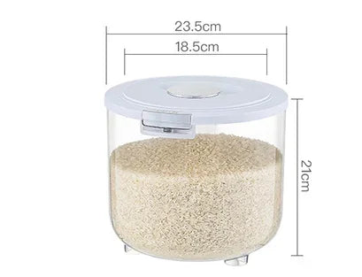Transparent Round Insect and Moisture Proof Sealed Rice Bucket