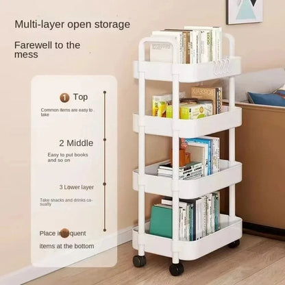 Multi-Layer Trolley Rack, Trolley Organizer, Mobile Bathroom Storage
