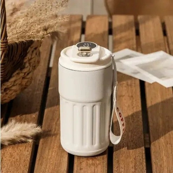 Portable Coffee Travel Mug with Temperature Display
