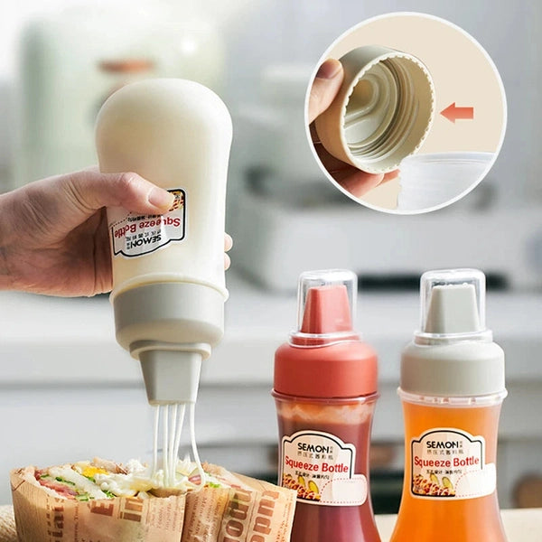 5-Hole Refillable Sauce Bottle – 350ml