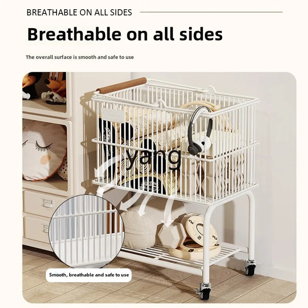 Home Display Dumbbell Balance Ball Yoga Mat Multi-layer Storage Basket