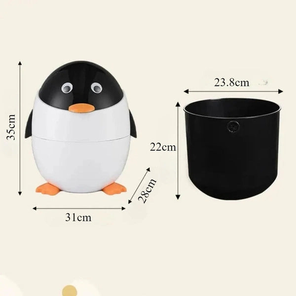 Cute Penguin Multiscenario Originality Practical Garbage Storage Bucket