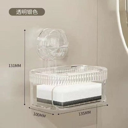 Wall-mounted Suction Cup Draining Soap Box