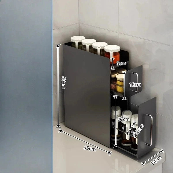 Kitchen Corner Seasoning Shelf