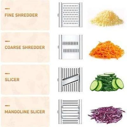 Stainless Steel 4 in 1 Manual Vegetable Slicer