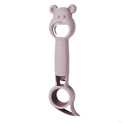 P0UA Multifunctional Bear Bottle Opener 4 in 1 for Beverage Bottle Openers