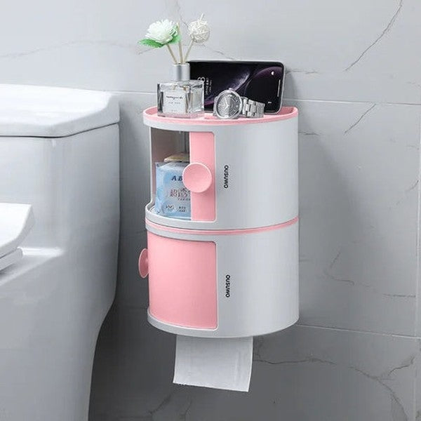 Elegant Wall-Mounted Waterproof Toilet Roll Holder Paper Dispenser