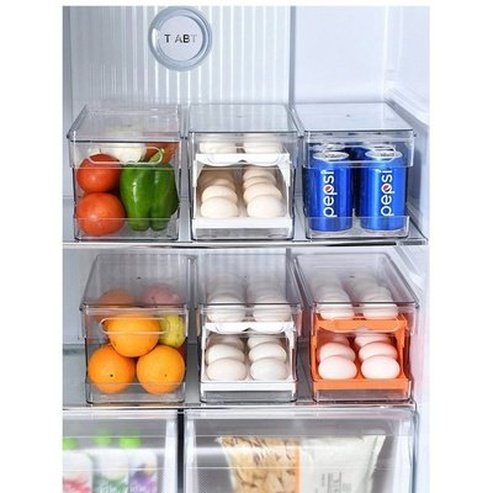 egg storage box large capacity 2 layers rolling type egg fresh keeping box refrigerator organizer stackable egg storage. food storage. type: food storage containers.