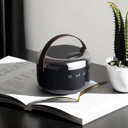 Mini Trash Can with Lid, Office Wastebasket, Creative Storage Bucket