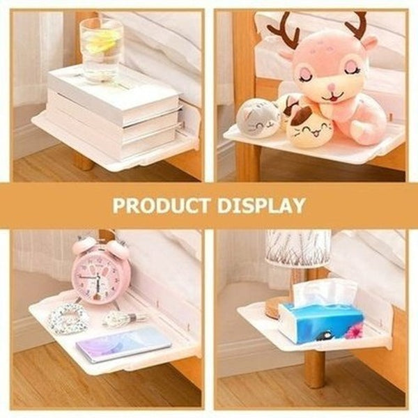 Versatile bedside shelf can be used to convert any bed into a makeshift workspace, providing a secure and comfortable surface for daily use. Type: Storage Hooks & Racks